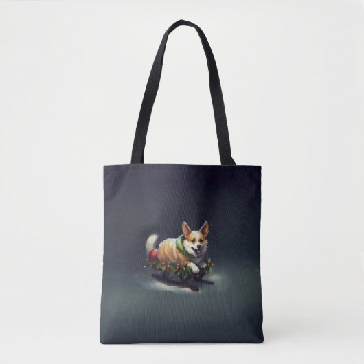 Corgi Kerstmis sneeuw winter Tote Bag (Voorkant)