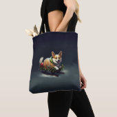 Corgi Kerstmis sneeuw winter Tote Bag (Dichtbij)