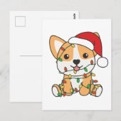 Corgi Kerstmis Winter Dieren Hond Briefkaart (Voorkant / Achterkant)