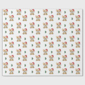 Corgi Kerstmis Winter Dieren Hond Cadeaupapier (Vlak)