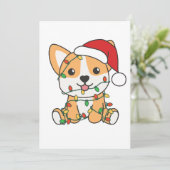Corgi Kerstmis Winter Dieren Hond Feestdagenkaart (Staand voorkant)