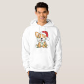 Corgi Kerstmis Winter Dieren Hond Hoodie (Voorkant volledig)