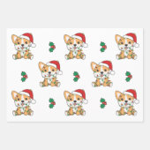 Corgi Kerstmis Winter Dieren Hond Inpakpapier Vel (Voorkant 3)
