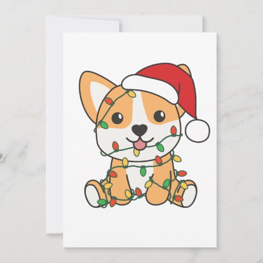 Corgi Kerstmis Winter Dieren Hond Kaart (Voorkant)