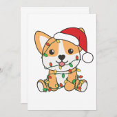 Corgi Kerstmis Winter Dieren Hond Kaart (Voorkant / Achterkant)