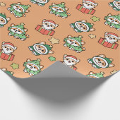 Corgi-kerstpapier Cadeaupapier (Hoek)