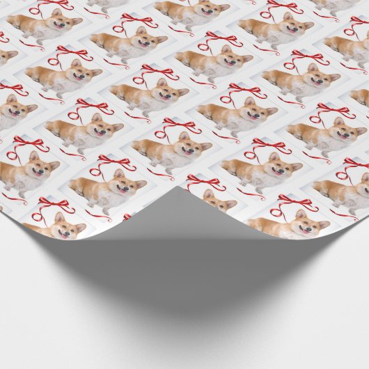 Corgi-kerstpapier Cadeaupapier (Hoek)