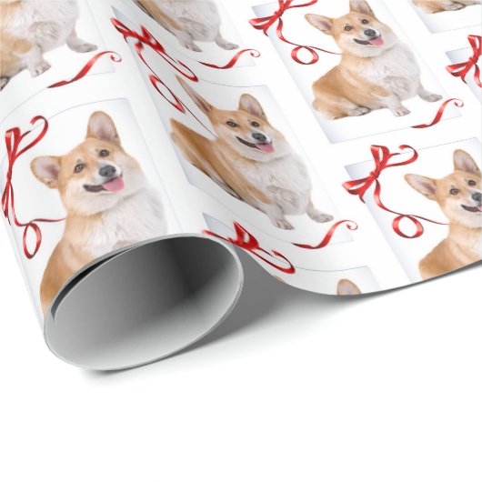 Corgi-kerstpapier Cadeaupapier (Rol Hoek)