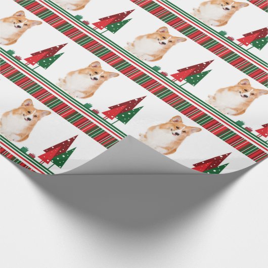 Corgi-kerstpapier Cadeaupapier (Hoek)