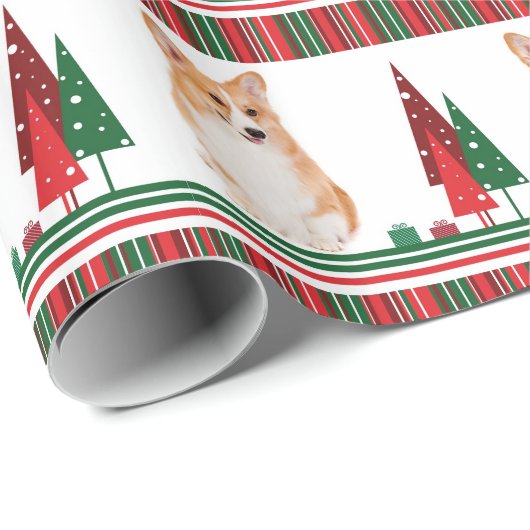 Corgi-kerstpapier Cadeaupapier (Rol Hoek)