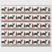 Corgi-kerstpapier Cadeaupapier (Vlak)