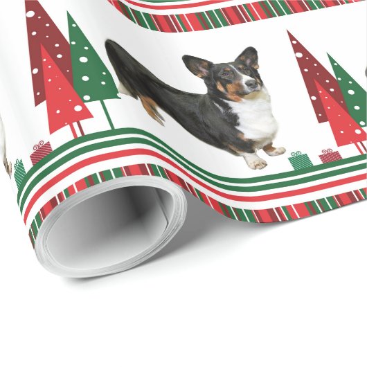 Corgi-kerstpapier Cadeaupapier (Rol Hoek)
