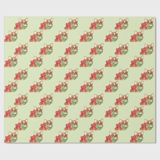 Corgi-kerstpapier Cadeaupapier (Vlak)