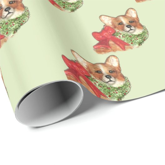 Corgi-kerstpapier Cadeaupapier (Rol Hoek)