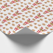Corgi kerstpatroon cadeaupapier (Hoek)