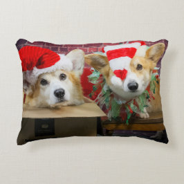 Corgi-kerstpiloot Accent Kussen