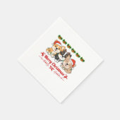 Corgi Kerstpyjama Honden Servet (Hoek)
