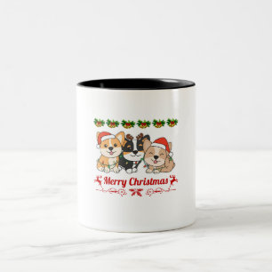 Corgi Kerstpyjama Honden Tweekleurige Koffiemok