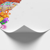 Corgi-kerstrenrendierlust Pajama Cadeaupapier (Hoek)