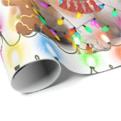 Corgi-kerstrenrendierlust Pajama Cadeaupapier (Rol Hoek)