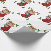 Corgi-kerststookpapier Cadeaupapier (Hoek)