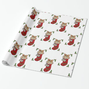 Corgi-kerststookpapier Cadeaupapier