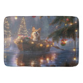 Corgi Kerstvakantie Badmat (Voorkant)