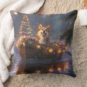 Corgi Kerstvakantie Kussen