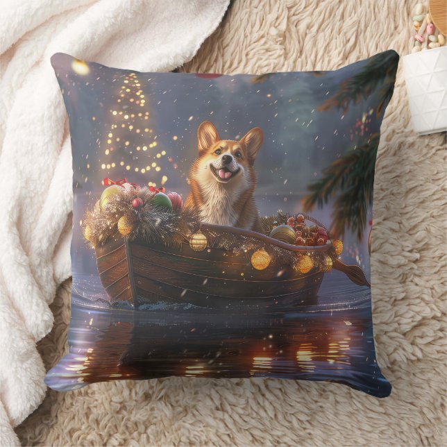 Corgi Kerstvakantie Kussen (Deken)