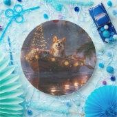 Corgi Kerstvakantie Papieren Bordje (Feest)