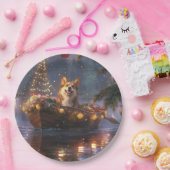 Corgi Kerstvakantie Papieren Bordje (Feest)