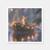 Corgi Kerstvakantie Servet (Voorkant)
