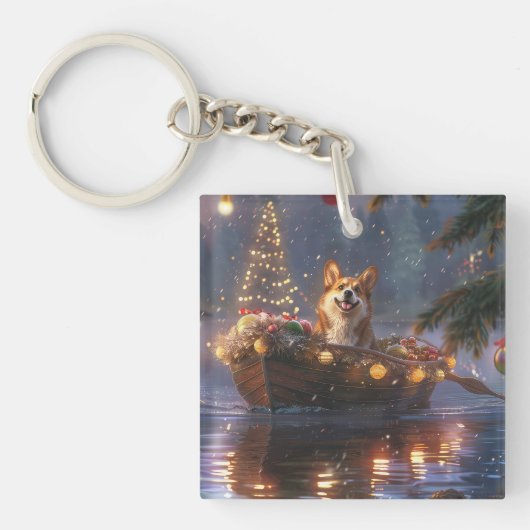 Corgi Kerstvakantie Sleutelhanger (voorkant)