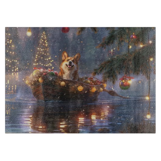 Corgi Kerstvakantie Snijplank (Voorkant)
