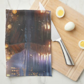 Corgi Kerstvakantie Theedoek (Quarter Fold)