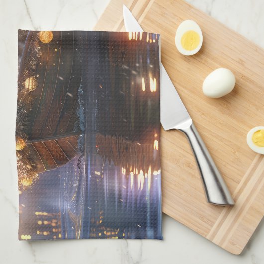 Corgi Kerstvakantie Theedoek (Quarter Fold)