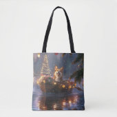 Corgi Kerstvakantie Tote Bag (Voorkant)