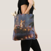 Corgi Kerstvakantie Tote Bag (Dichtbij)