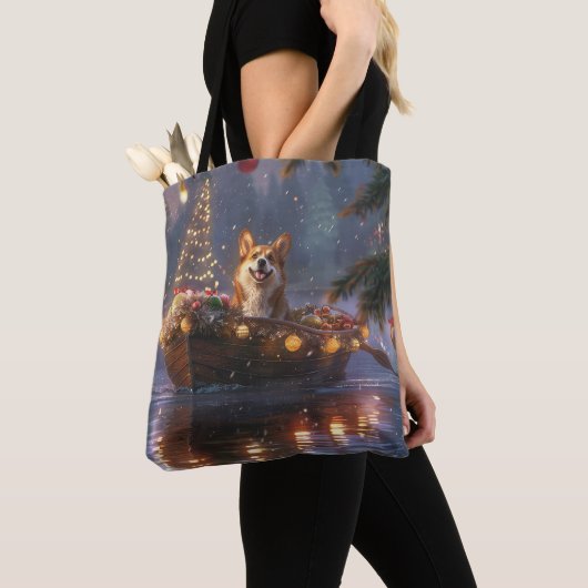 Corgi Kerstvakantie Tote Bag (Dichtbij)