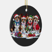 Corgi kerstverlichting - Schattig ontwerp Keramisch Ornament (Rechts)