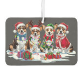 Corgi kerstverlichting - Schattig ontwerp Luchtverfrisser (Achterkant)