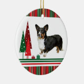 Corgi kerstversiering keramisch ornament (Rechts)