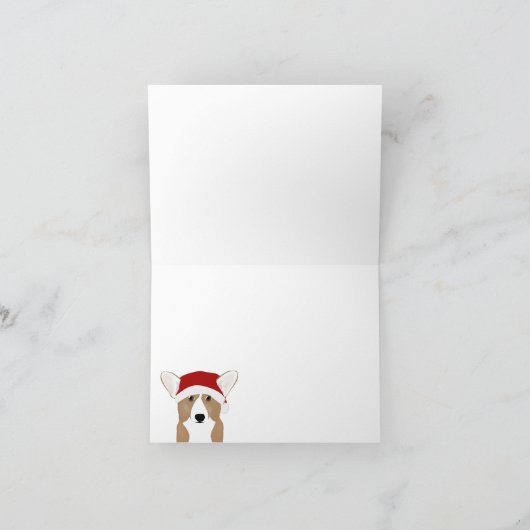 Corgi-kerstWenskaart Bedankkaart (Binnen)