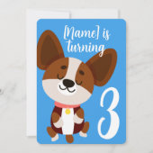Corgi Kids Verjaardag Kaart (Voorkant)