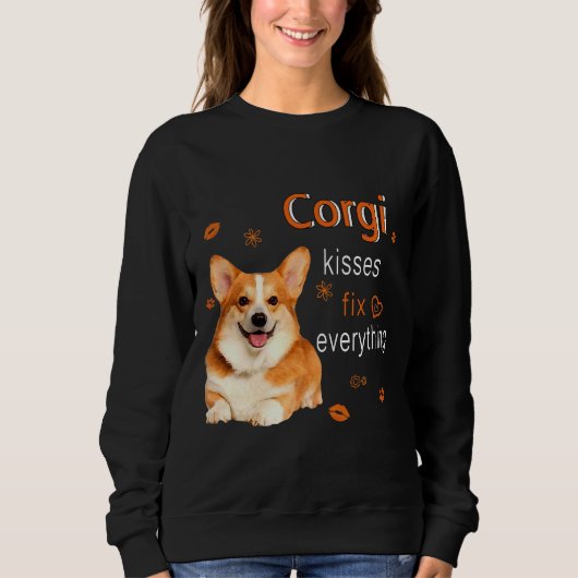 Corgi Kisses Fix Everything   1249 Trui (Voorkant)
