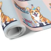 Corgi Kleurrijk Cadeaupapier (Rol Hoek)