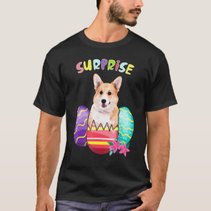 Corgi Konijn Met Paaseieren Pasen Hond T-shirt