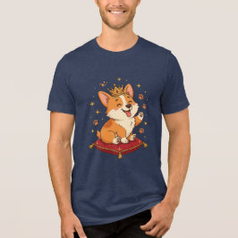Corgi Koning Schattige Corgi Hond Liefhebber Konin Tri-Blend Shirt