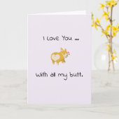 corgi kont hart schattig ik hou van je grappig kaart (Gele Bloem)