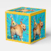 Corgi Kont Verjaardagshoed Bedankdoosjes (Voorkant Zijde)